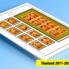 COLOR PRINTED THAILAND 2011-2015 STAMP ALBUM PAGES (97 illustrated pages)