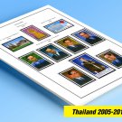 COLOR PRINTED THAILAND 2005-2010 STAMP ALBUM PAGES (124 illustrated pages)