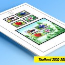 COLOR PRINTED THAILAND 2000-2004 STAMP ALBUM PAGES (92 illustrated pages)