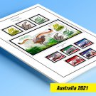 COLOR PRINTED AUSTRALIA 2021 STAMP ALBUM PAGES (25 illustrated pages)