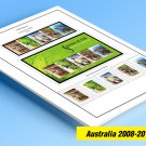 COLOR PRINTED AUSTRALIA 2008-2010 STAMP ALBUM  PAGES (71 illustrated pages)