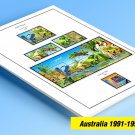 COLOR PRINTED AUSTRALIA 1991-1999 STAMP ALBUM PAGES (95 illustrated pages)