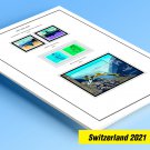 COLOR PRINTED SWITZERLAND 2021 STAMP ALBUM PAGES (9 illustrated pages)