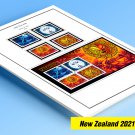 COLOR PRINTED NEW ZEALAND 2021 STAMP ALBUM PAGES (18 illustrated pages)