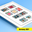 COLOR PRINTED GERMANY 2021 STAMP ALBUM PAGES (9 illustrated pages)