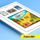 COLOR PRINTED FRANCE 2021 STAMP ALBUM PAGES (34 illustrated pages)