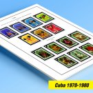 COLOR PRINTED CUBA 1970-1980 STAMP ALBUM PAGES (107 illustrated pages)