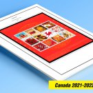 COLOR PRINTED CANADA 2021-2022 STAMP ALBUM PAGES (81 illustrated pages)