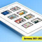COLOR PRINTED GERMANY 2021-2022 STAMP ALBUM PAGES (19 illustrated pages)