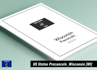 PRINTED WISCONSIN [TOWN-TYPE] PRECANCELS STAMP ALBUM PAGES (172 pages)