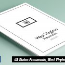 PRINTED WEST VIRGINIA [TOWN-TYPE] PRECANCELS STAMP ALBUM PAGES (45 pages)