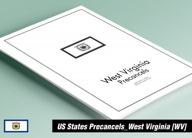 PRINTED VIRGINIA [TOWN-TYPE] PRECANCELS STAMP ALBUM PAGES (50 pages)