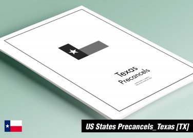 PRINTED TEXAS [TOWN-TYPE] PRECANCELS STAMP ALBUM PAGES (187 pages)