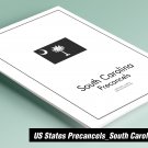 PRINTED SOUTH CAROLINA [TOWN-TYPE] PRECANCELS STAMP ALBUM PAGES (18 pages)