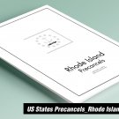 PRINTED RHODE ISLAND [TOWN-TYPE] PRECANCELS STAMP ALBUM PAGES (33 pages)