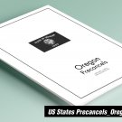 PRINTED OREGON [TOWN-TYPE] PRECANCELS STAMP ALBUM PAGES (33 pages)