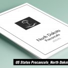 PRINTED NORTH DAKOTA [TOWN-TYPE] PRECANCELS STAMP ALBUM PAGES (38 pages)