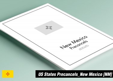 PRINTED NEW MEXICO [TOWN-TYPE] PRECANCELS STAMP ALBUM PAGES (16 pages)