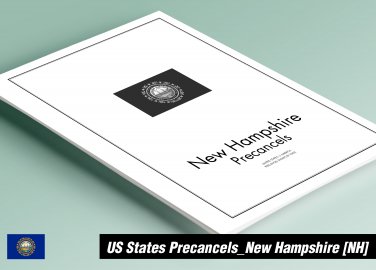 PRINTED NEW HAMPSHIRE [TOWN-TYPE] PRECANCELS STAMP ALBUM PAGES (80 pages)