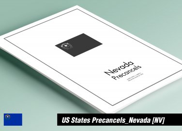 PRINTED NEVADA [TOWN-TYPE] PRECANCELS STAMP ALBUM PAGES (16 pages)