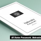 PRINTED NEBRASKA [TOWN-TYPE] PRECANCELS STAMP ALBUM PAGES (117 pages)