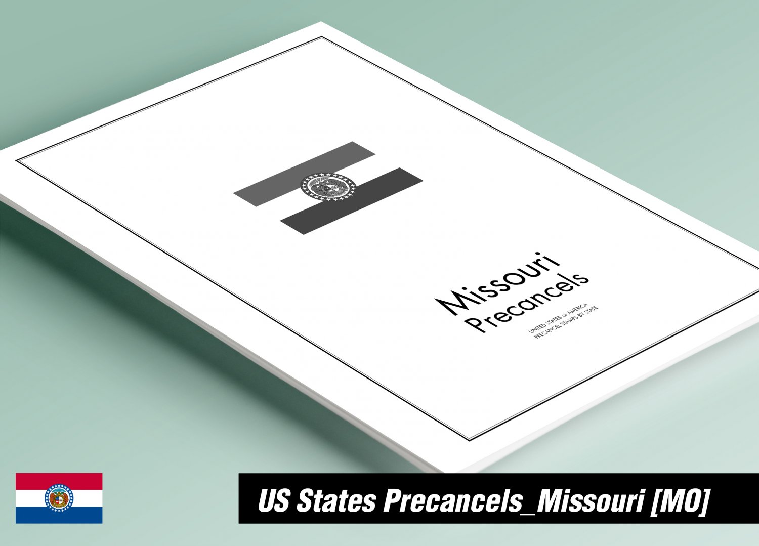 PRINTED MISSOURI [TOWN-TYPE] PRECANCELS STAMP ALBUM PAGES (179 pages)