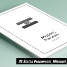 PRINTED MISSOURI [TOWN-TYPE] PRECANCELS STAMP ALBUM PAGES (179 pages)