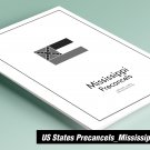 PRINTED MISSISSIPPI [TOWN-TYPE] PRECANCELS STAMP ALBUM PAGES (27 pages)