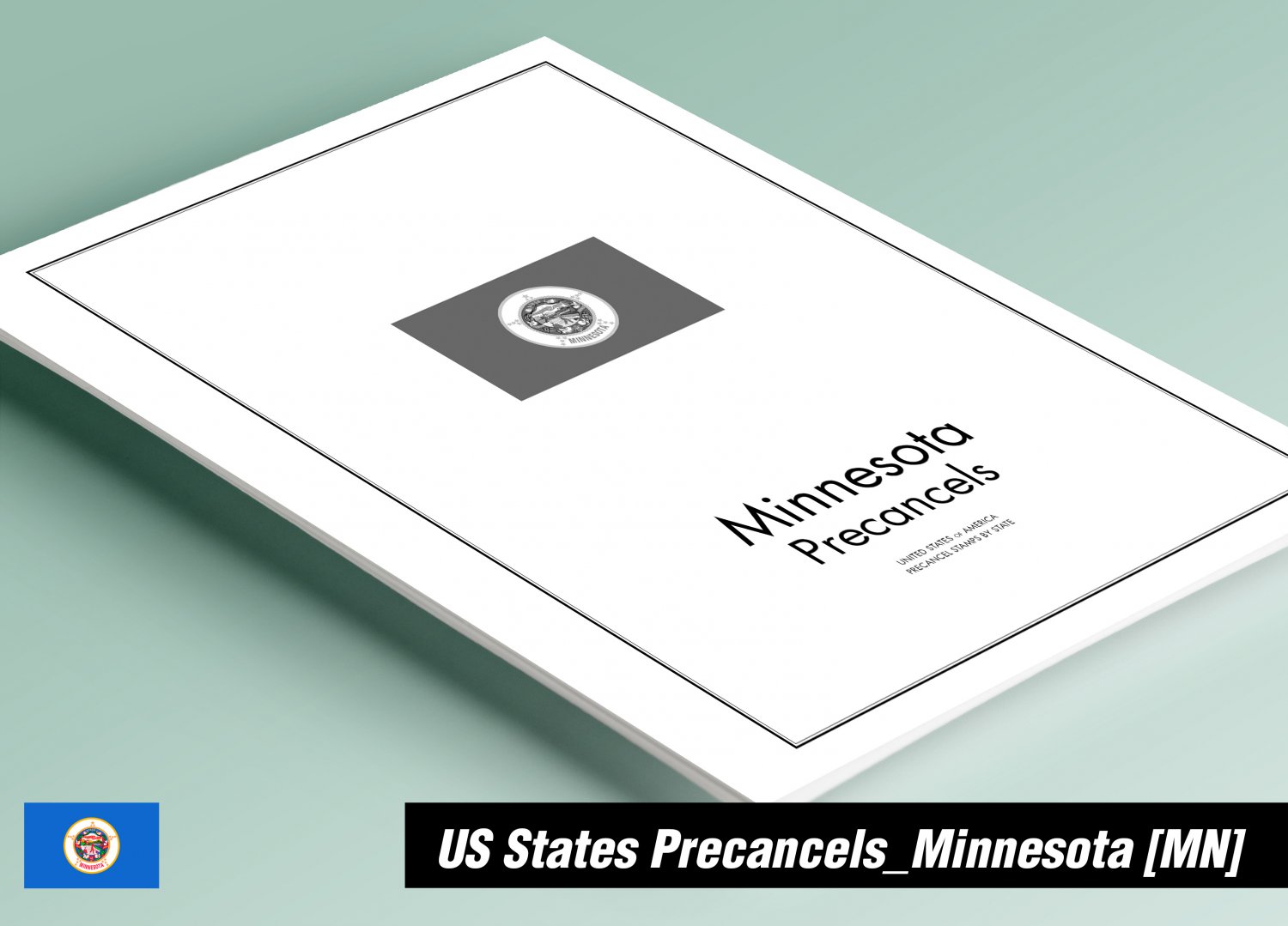 PRINTED MINNESOTA [TOWN-TYPE] PRECANCELS STAMP ALBUM PAGES (133 pages)