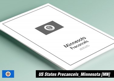 PRINTED MINNESOTA [TOWN-TYPE] PRECANCELS STAMP ALBUM PAGES (133 pages)