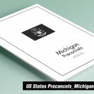 PRINTED MICHIGAN [TOWN-TYPE] PRECANCELS STAMP ALBUM PAGES (233 pages)