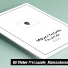 PRINTED MASSACHUSETTS [TOWN-TYPE] PRECANCELS STAMP ALBUM PAGES (298 pages)