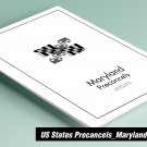 PRINTED MARYLAND [TOWN-TYPE] PRECANCELS STAMP ALBUM PAGES (64 pages)