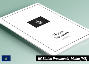 PRINTED MAINE [TOWN-TYPE] PRECANCELS STAMP ALBUM PAGES (57 pages)