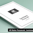 PRINTED LOUISIANA [TOWN-TYPE] PRECANCELS STAMP ALBUM PAGES (32 pages)