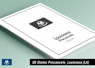 PRINTED LOUISIANA [TOWN-TYPE] PRECANCELS STAMP ALBUM PAGES (32 pages)