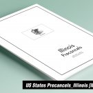 PRINTED ILLINOIS [TOWN-TYPE] PRECANCELS STAMP ALBUM PAGES (295 pages)