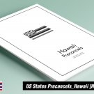 PRINTED HAWAII [TOWN-TYPE] PRECANCELS STAMP ALBUM PAGES (9 pages)