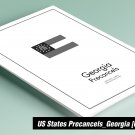 PRINTED GEORGIA [TOWN-TYPE] PRECANCELS STAMP ALBUM PAGES (50 pages)