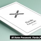 PRINTED FLORIDA [TOWN-TYPE] PRECANCELS STAMP ALBUM PAGES (43 pages)