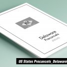 PRINTED DELAWARE [TOWN-TYPE] PRECANCELS STAMP ALBUM PAGES (14 pages)