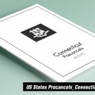 PRINTED CONNECTICUT [TOWN-TYPE] PRECANCELS STAMP ALBUM PAGES (122 pages)