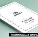 PRINTED CALIFORNIA [TOWN-TYPE] PRECANCELS STAMP ALBUM PAGES (210 pages)