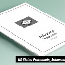 PRINTED ARKANSAS [TOWN-TYPE] PRECANCELS STAMP ALBUM PAGES (28 pages)