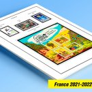 COLOR PRINTED FRANCE 2021-2022 STAMP ALBUM PAGES (70 illustrated pages)