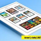COLOR PRINTED ISRAEL [+TABS] 2021-2022 STAMP ALBUM PAGES (10 illustrated pages)