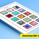 COLOR PRINTED SWITZERLAND 2021-2022 STAMP ALBUM PAGES (25 illustrated pages)