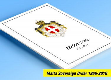 COLOR PRINTED MALTA [S.O.M.] 1966-2010 STAMP ALBUM PAGES (210 illustrated pages)