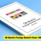 COLOR PRINTED GB MACHIN PRESTIGE BOOKLET PANES 1969-2023 STAMP ALBUM PAGES (118 illustrated pages) COLOR PRINTED GB MACHIN PRESTIGE BOOKLET PANES 1969-2023 STAMP ALBUM PAGES (118 illustrated pages)