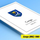 COLOR PRINTED CONGO [LÉOPOLDVILLE] 1960-1971 STAMP ALBUM PAGES (43 illustrated pages)